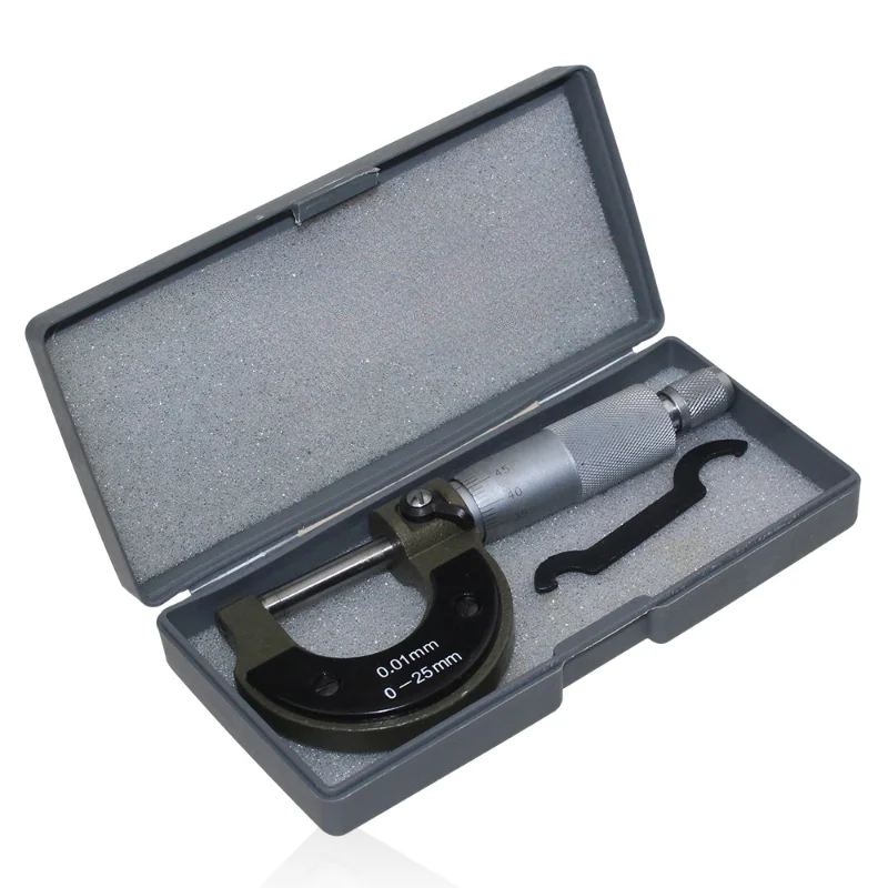 0-25mm Outside Micrometer  Metric Carbide Gauge Standards Caliper Measurement Tools Teaching