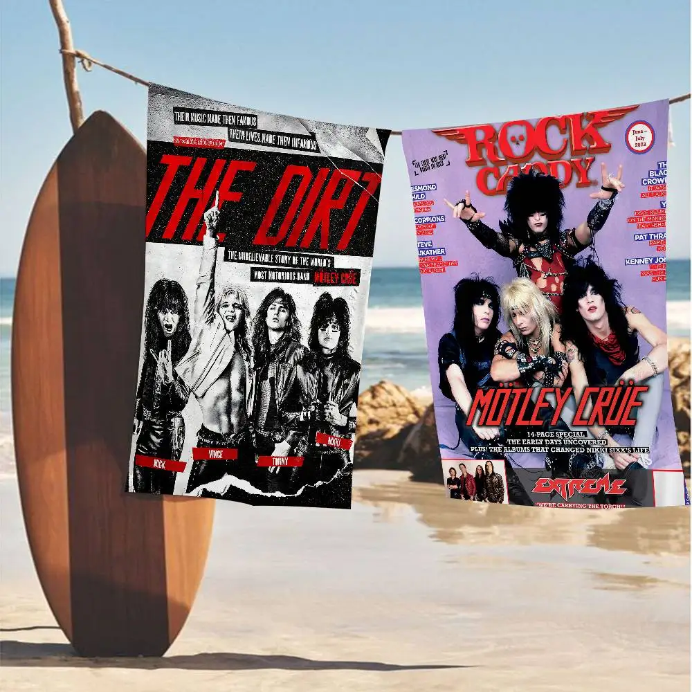 Classic M-Motley Crue Microfiber Printed Beach Towel Mountain Climbing Yoga Beach Swimming Running Absorbent Soft Towel