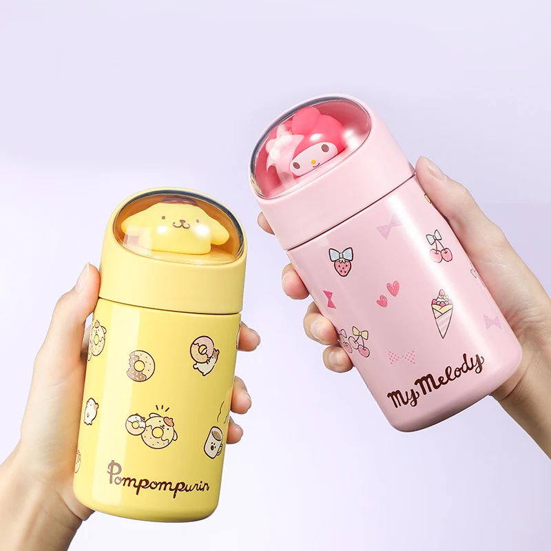 300Ml New Sanrio Hello Kitty Cinnamon Roll My Melody Kuromi Insulated Cup Cute High-Looking Mini Convenient Water Cup Gift