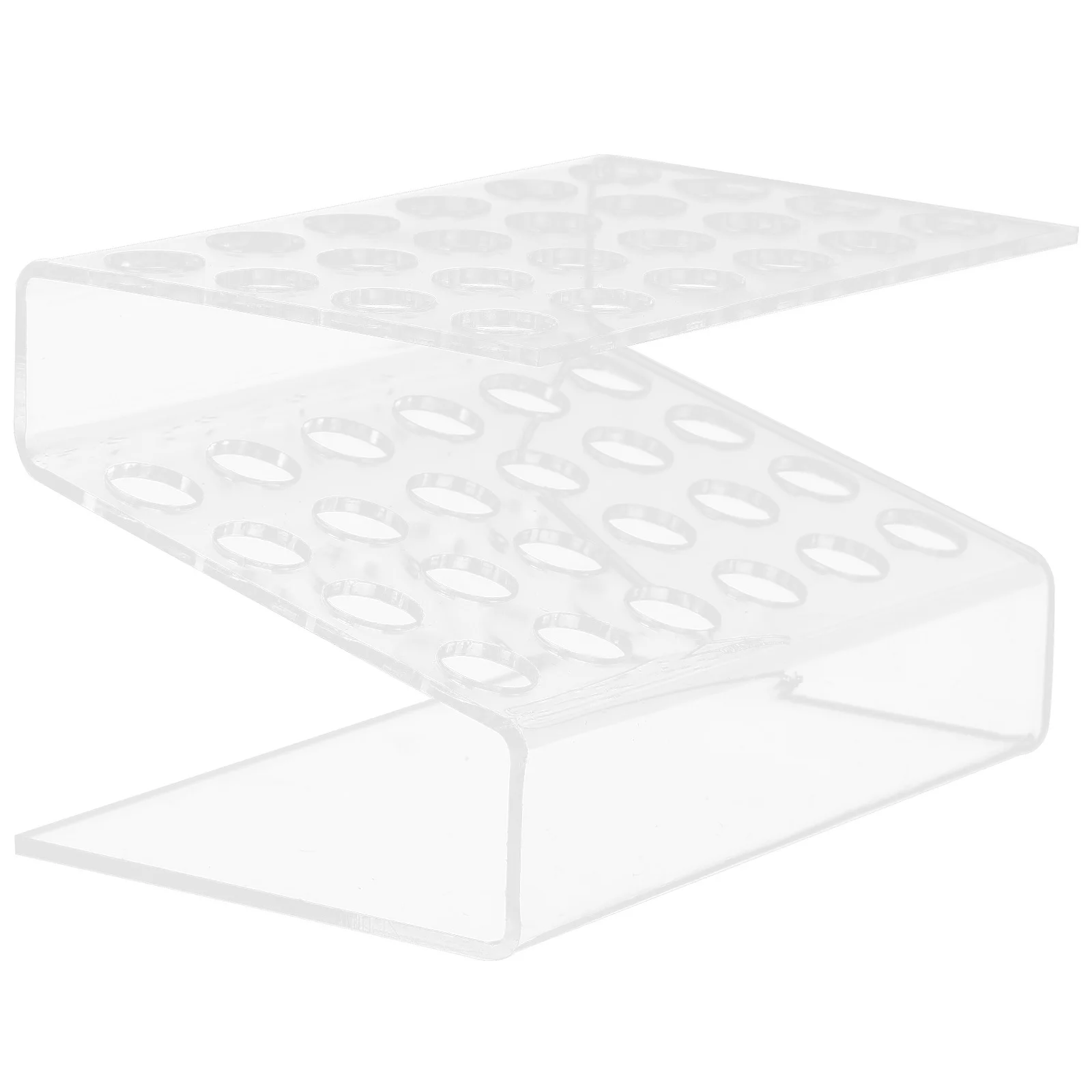 Acrylic Pen Holder Clear Desk Organizer With Compartment Holes For Office Home Stationery Storage Pen Stand Display Rack