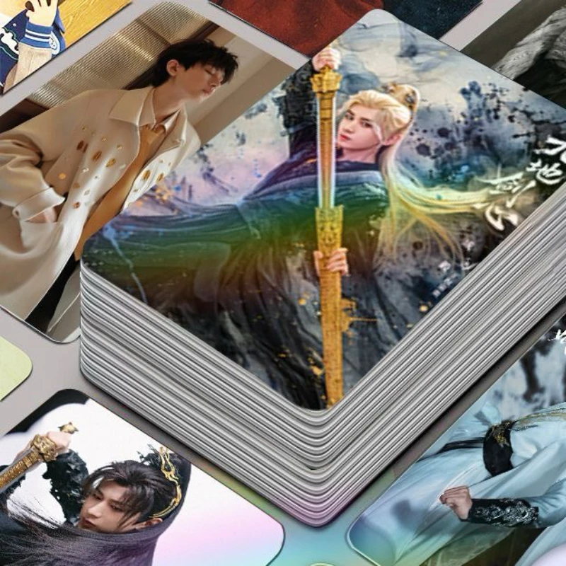 30/50PC Cheng Yi Li Yitong Guo Junchen Chang Huasen Poster TV Sword and Beloved Drama Stills Photo Double-side Print 3 Inch Card
