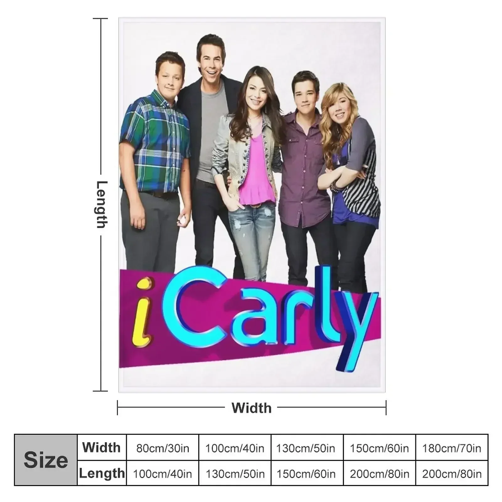ICarly Nice friends Throw Blanket couch cozy soft plush fuzzy picnic outdoor blanket