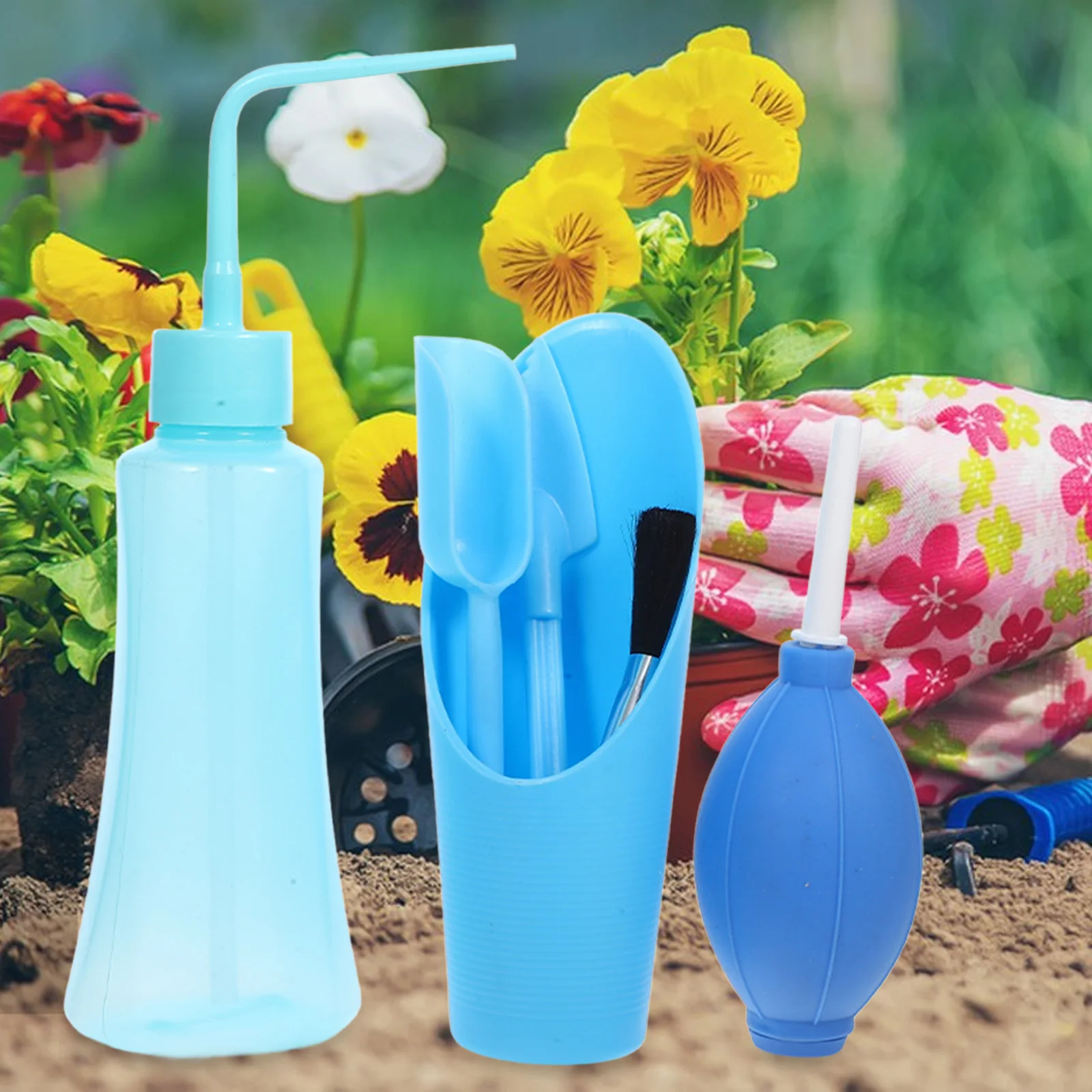 

1 Set Of Garden Set Mini Succulent Transplanting Tools Lightweight Durable Pp Material For Planting Shovels Soil Loose Portable