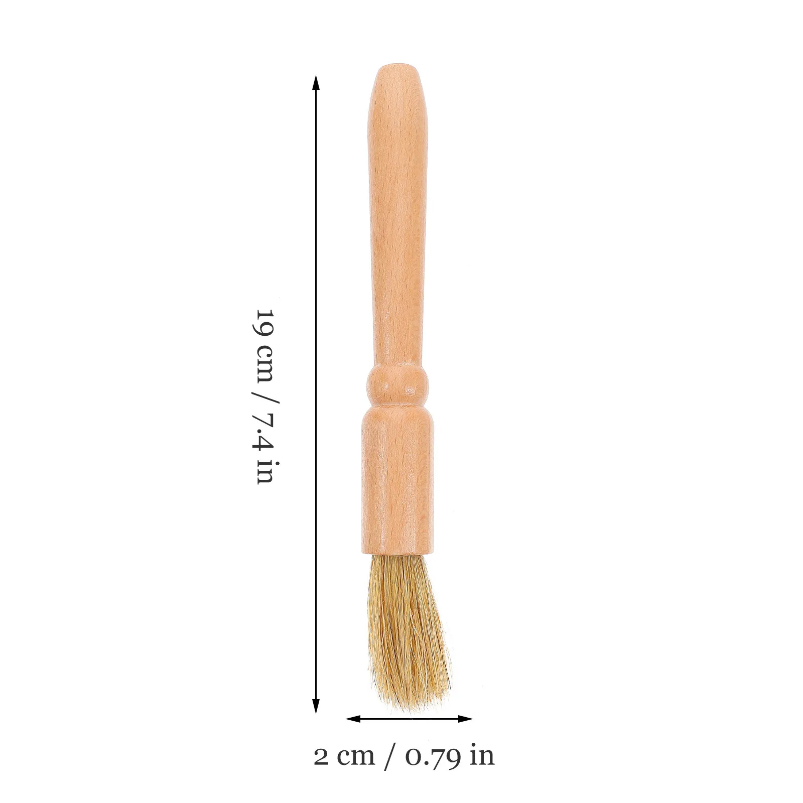 Coffee Machine Cleaning Brush with Wooden Handle – Thick Comfortable Grip for Espresso Maker & Coffee Powder Removal