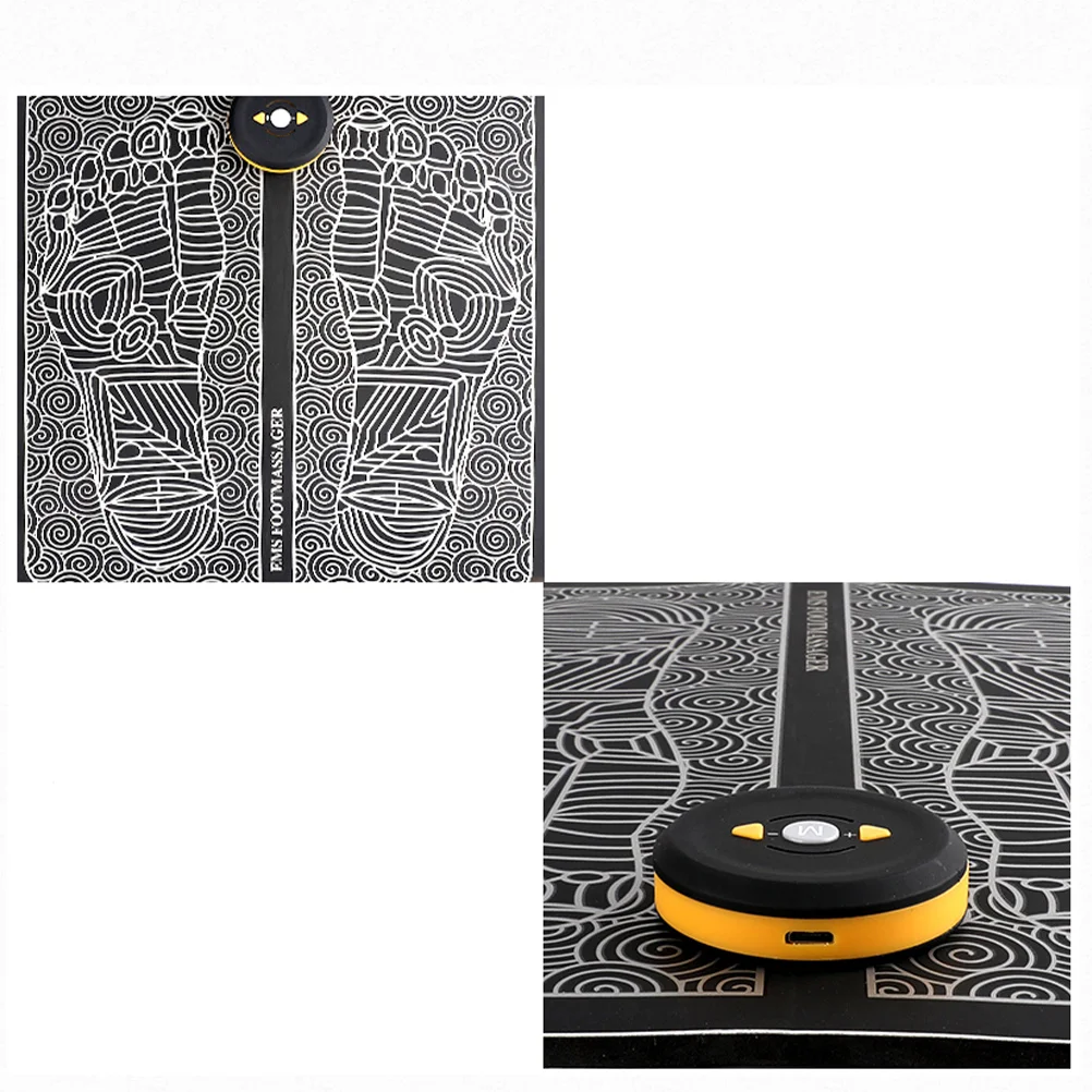 

Foot Massage Cushion 6 Modes Deep Kneading Tapping Relief for Athletes Travelers Rechargeable Electric Physiotherapy Massager