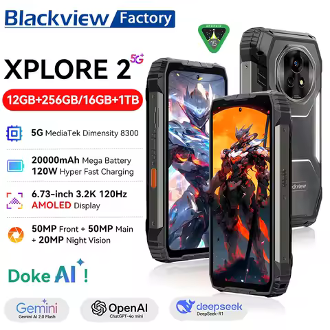 2025 Blackview XPLORE 2 Rugged Phone 6.73” 3.2K AM...