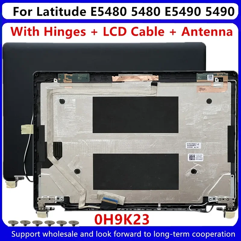 New For Dell Latitude E5480 E5490 5480 5490 5495 E5491 LCD Back Cover WIth Hinges 0H9K23 H9K23 0N92JC