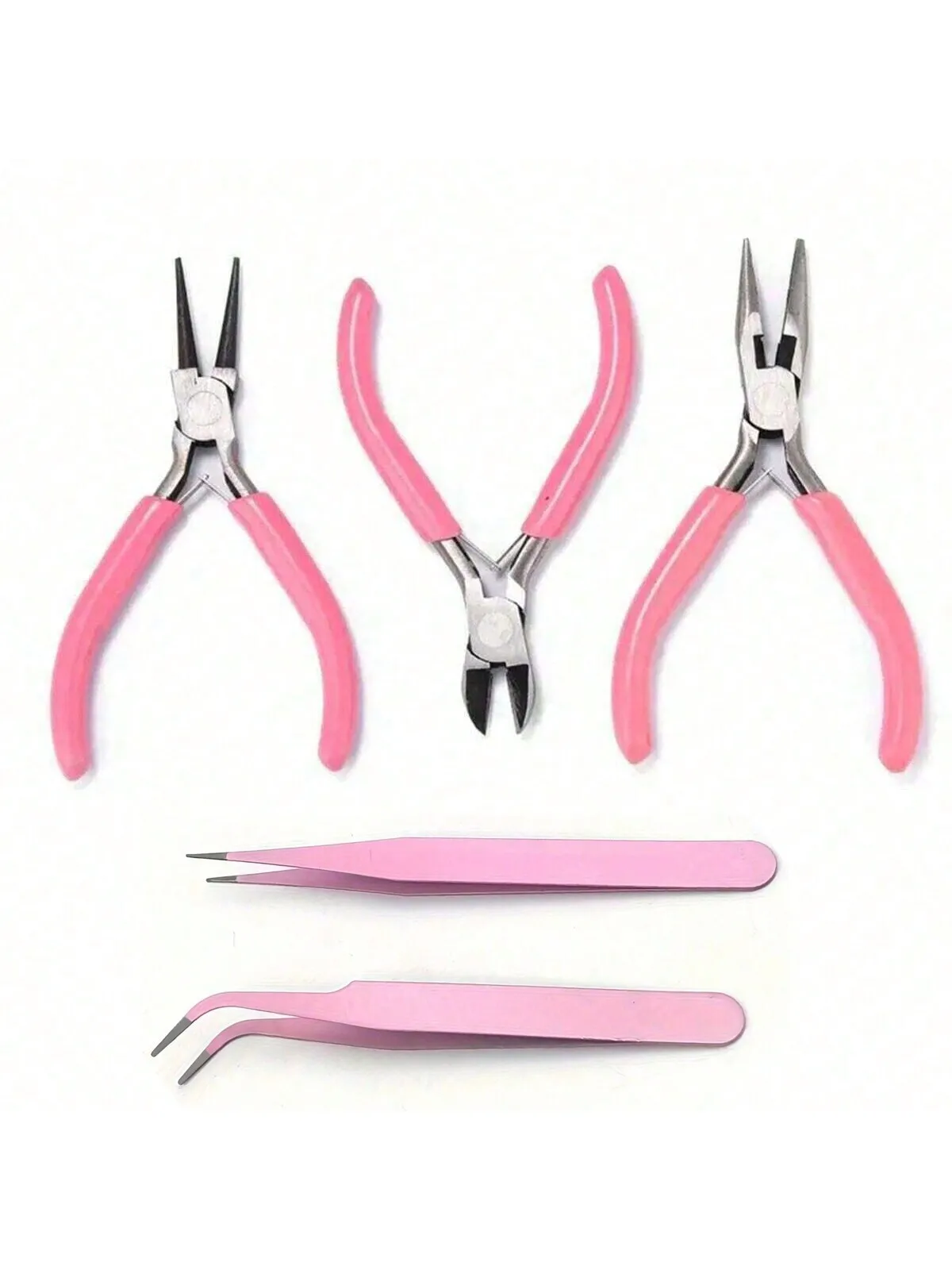 5/3/2pcs Pink pliers, tweezers, making and repairing jewelry, tool pliers, essential for new and experienced hands