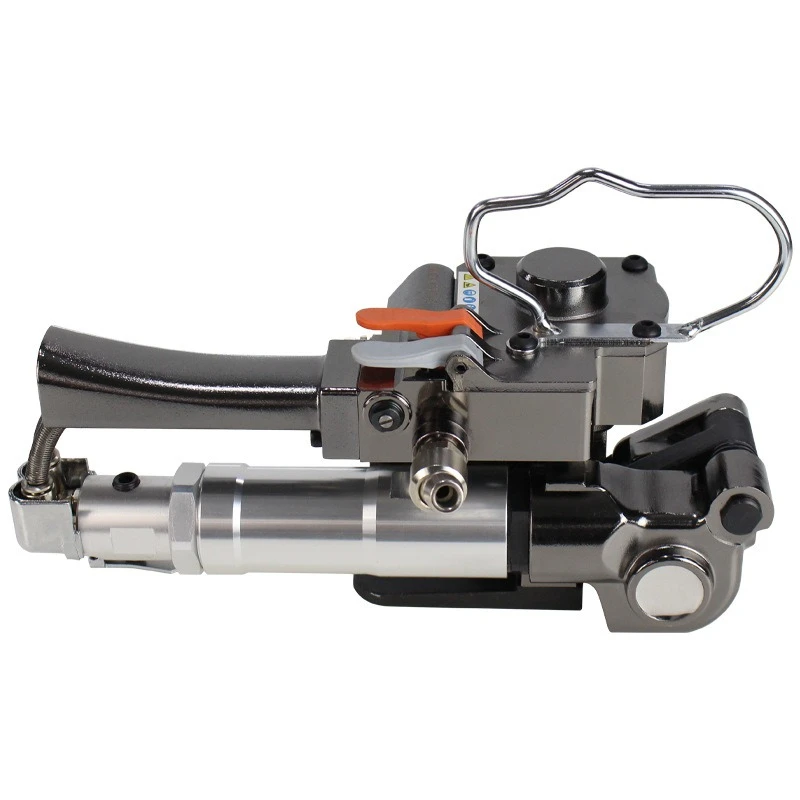 

Portable pneumatic baler, buckle-free hot melt plastic steel belt strapping tightener