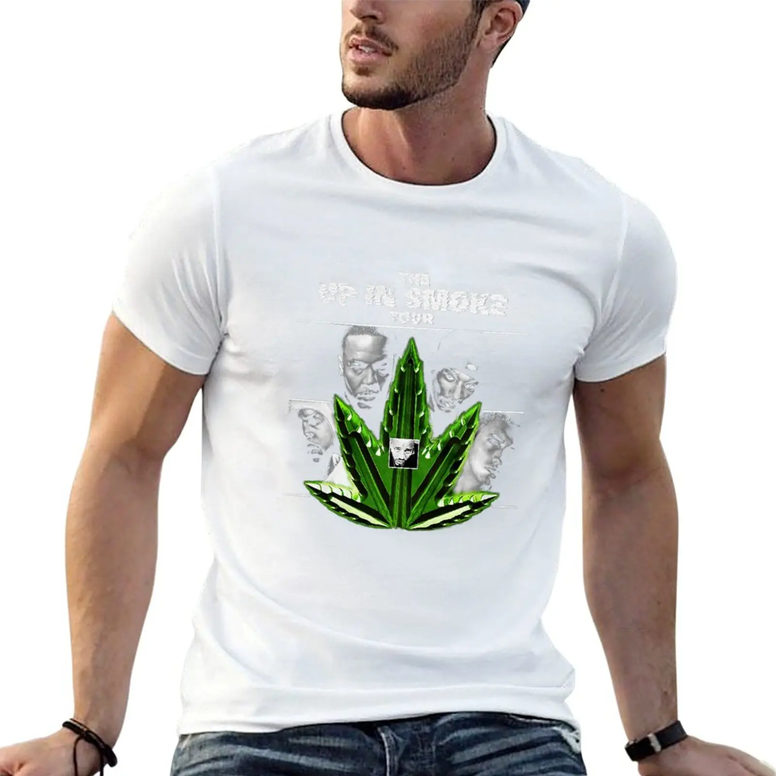 Up in Smoke Tour Dre Snoop Hip Hop Rap Vintage Replica T-Shirt Casual Basic Short Sleeve T-Shirt