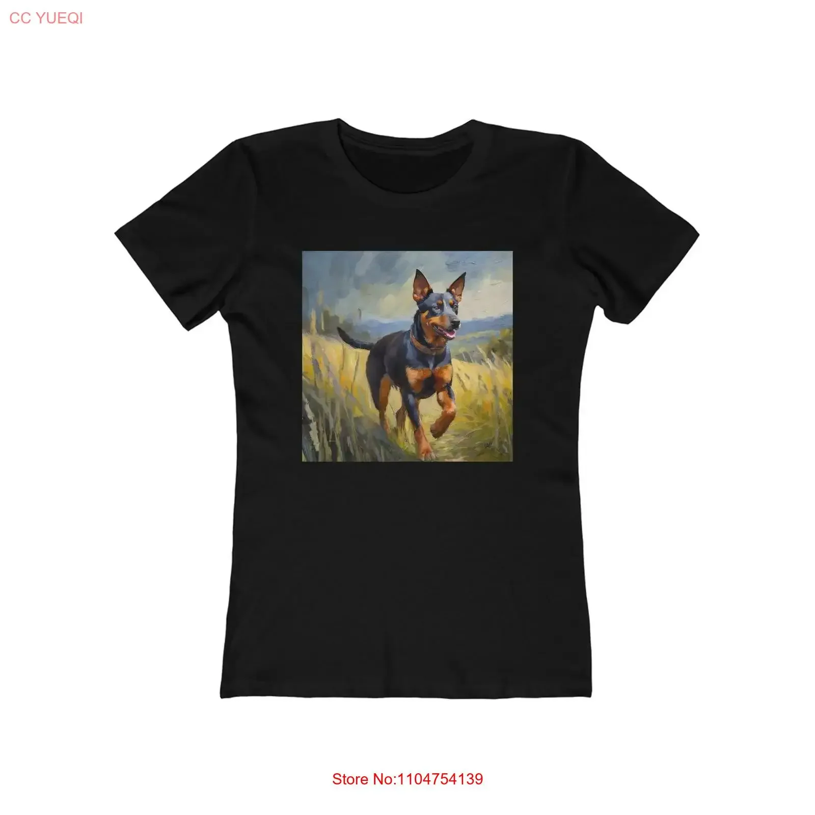 Lancashire Heeler Women's Slim Fit Ringspun Cotton T Shirt vintage Washed Casual Breathable Comfortable Versatile Unisex