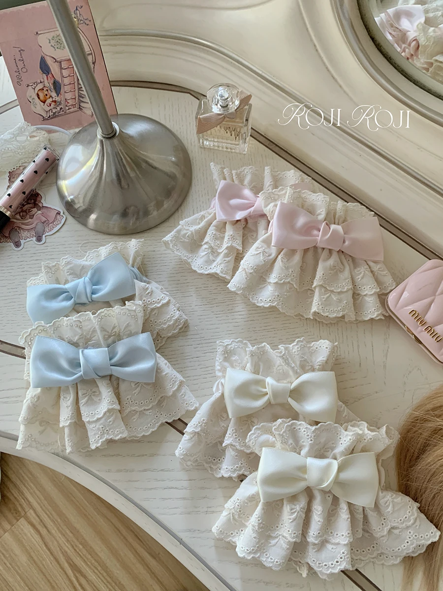 Original Lolita Generating Color Lace Hand Sleeve Women's Summer Bow Lolita Cute Big Lace Sweet