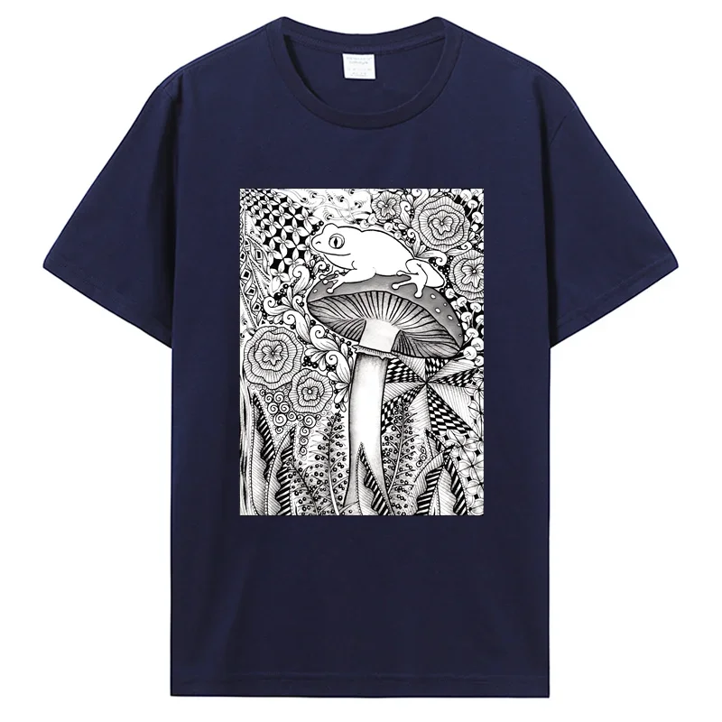 T Shirt Magic Mushroom Psychedelic Lsd Psychoactive Frog Toad Mdmacool Casual Pride T Shirt Men Unisex Fashion Tshirt