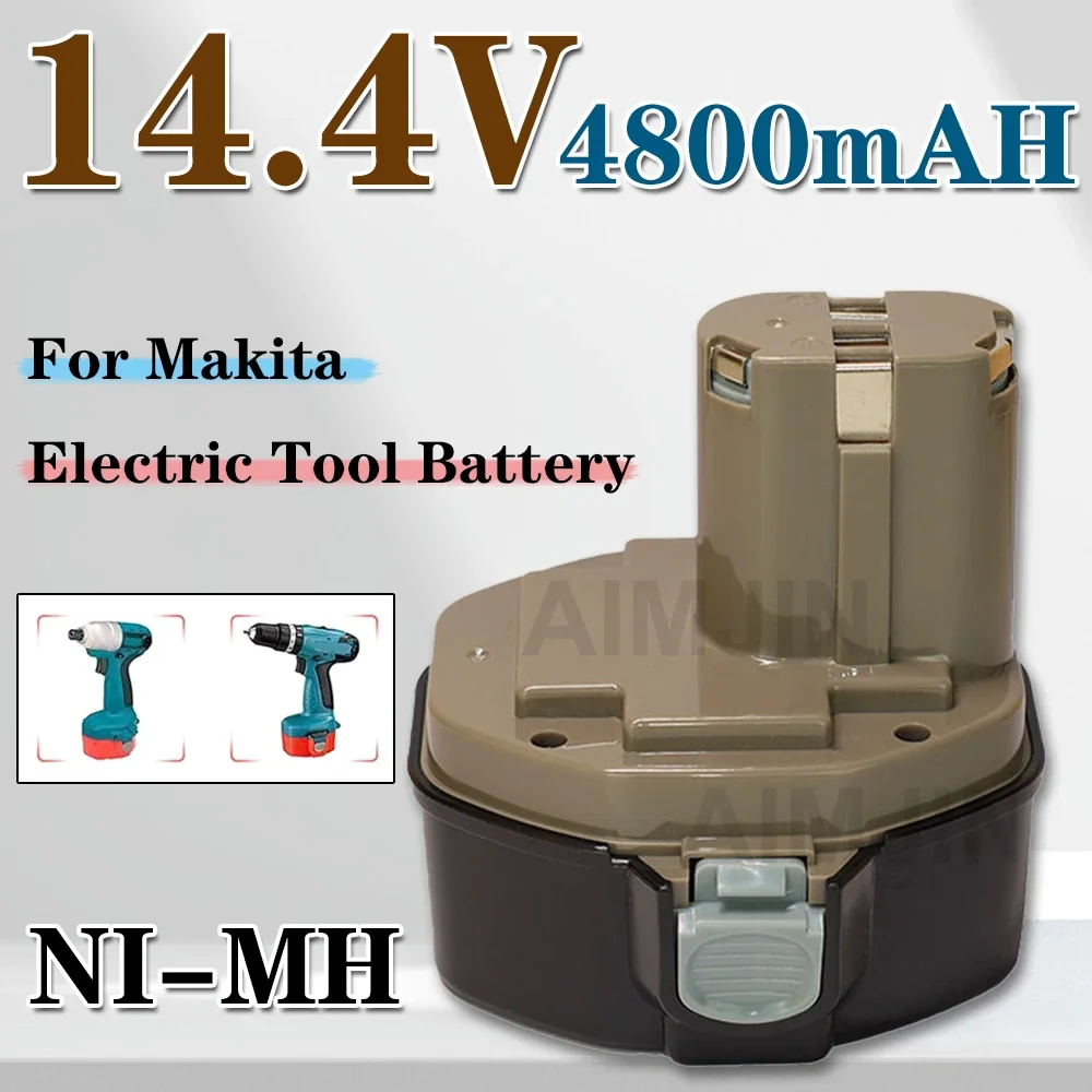 14.4V 4.8Ah NI-MH Replacement Battery For Makita PA14 1422 1433 1420 192600-1 6281D 6280D 6337D Rechargeable Battery