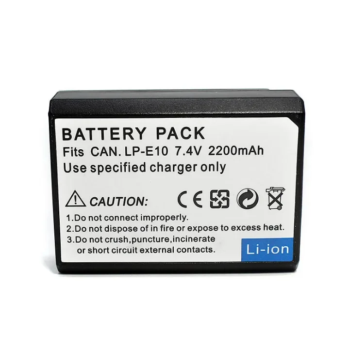 LP-E10 Replacement Lithium Battery Compatible with Canon EOS 1100D KISS X50 Digital Camera Spare Battery Accessory