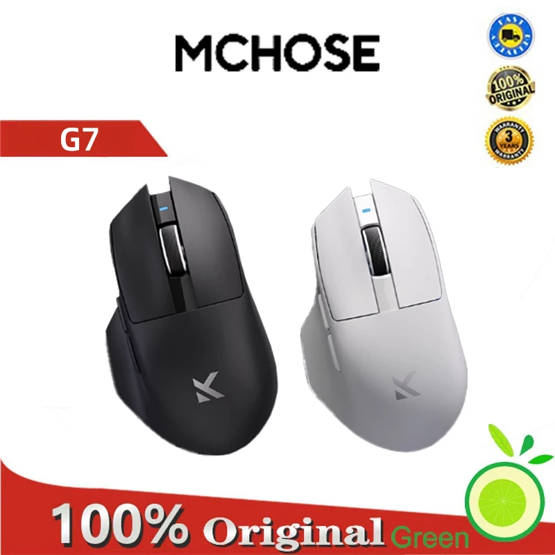 

Беспроводная мышь MCHOSE G7, трехрежимная Bluetooth, эргономичная, легкая игровая мышь, индивидуальные аксессуары для офисных ПК, геймеров, мыши