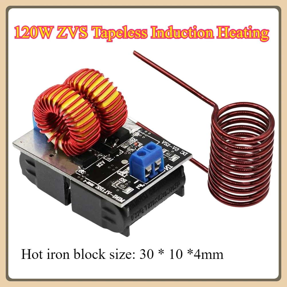 

Mini version ZVS 120W DC 5V~12V no tap finished induction heating without cooling air