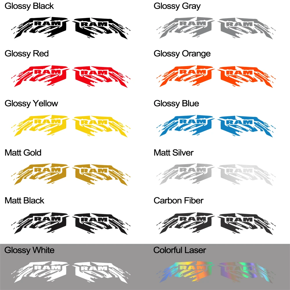 ملصقات سرير رشاش صغيرة ، ملصقات ديكور تصنعها بنفسك ، غطاء فينيل لدودج رام ، هيمي ، أو ، أو ، شاحنة متمردة أوتو ، جذع ، قطعتين