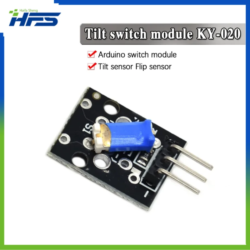 Standard Tilt Switch Sensor Module for Arduino, 3Pin, KY-020, 3.3-5V, 1Pc