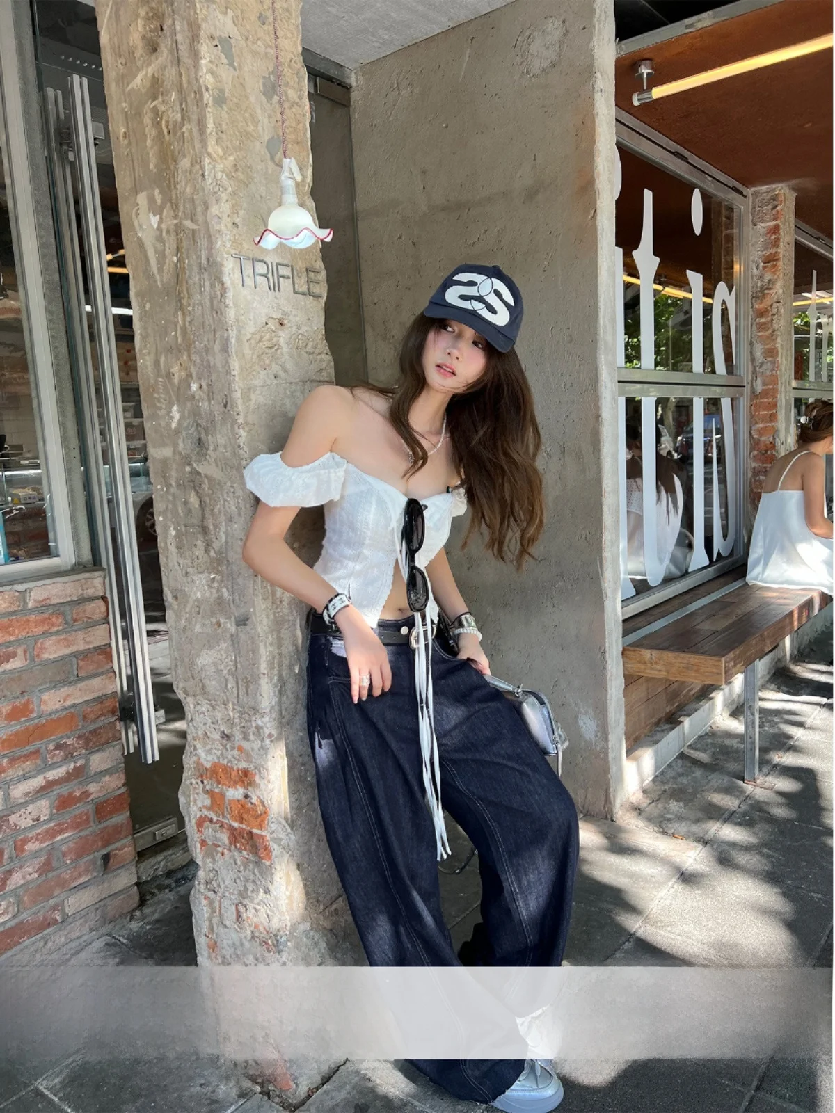 

Low Waist Wide Leg Original Denim Color Jeans American High Street Sle Summer Loose Fit Cotton Blend Casual Straight Jeans