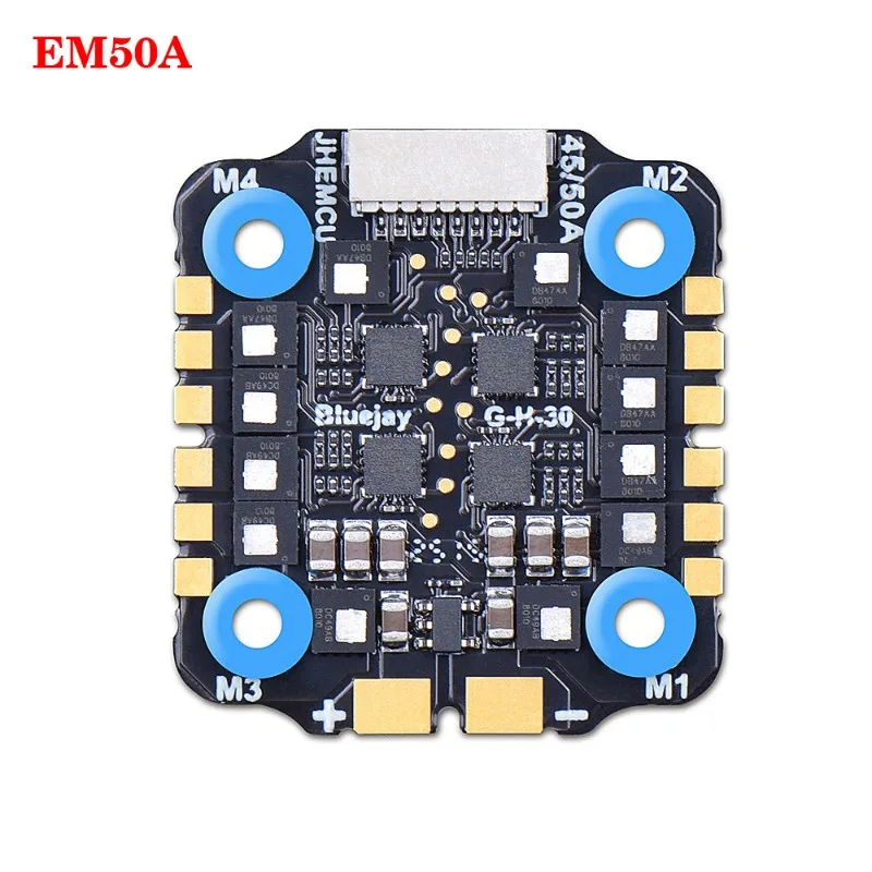 JHEMCU EM40A BLHELI_S DSHOT600 2-6S 40A 4in1 فرش ESC 20X20mm ل RC FPV سباق الطائرة بدون طيار كوادكوبتر أجزاء