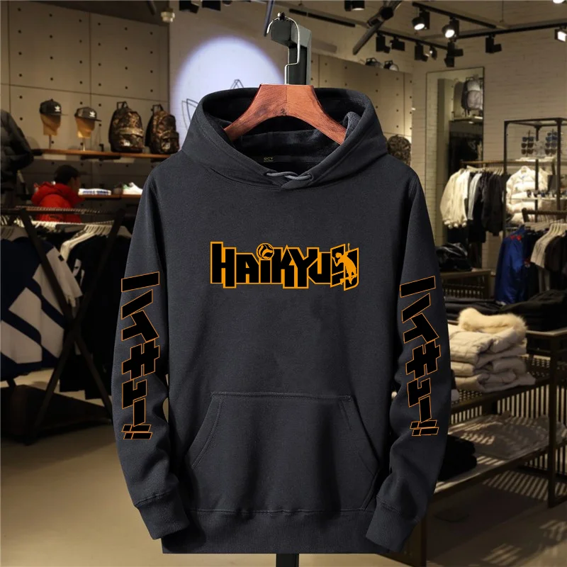 2024 Autumn/Winter Japanese Anime Haikyuu Manga Printed Hoodie Men\'s Women\'s New Fashion Hip Hop Sportswear Round Neck Hoodie