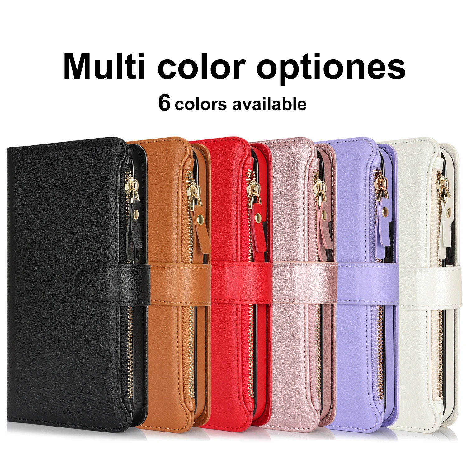 

Dxier Magnetic iPhone 16 Wallet Leather Phone Rope Protective Cover Suitable for iPhone 16pro 15plus 14 13 12pro Max Card Bag