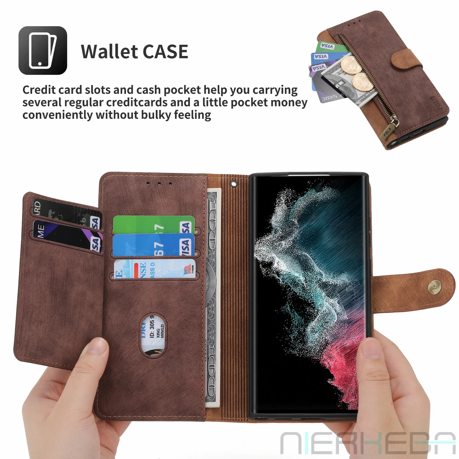 Business Flip Leather Case For Huawei P50 P40 P30 P20 Pro Mate 40 30 20 10 Lite P Smart Plus 2020 Anti-Theft Brush Wallet Cover