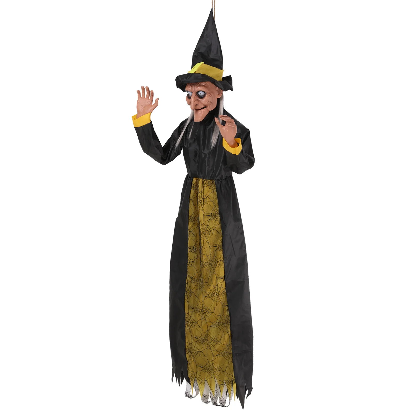 

Voice-Controlled Ghost Hanging Pendant Spirit Halloween Decorations Creepy Ornament Props Motion Haunt Scary Room Hollow Hanging