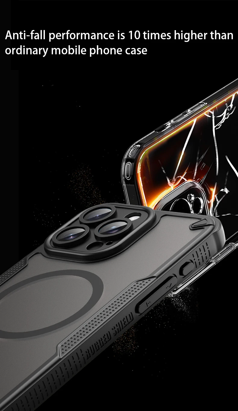 Für iPhone 16 Plus Magsafe Wireless Charging Apple 15 Plus Hülle 15 Pro Transluzente iPhone 16 Pro Max Anti-Fall-Hülle – Detail 6