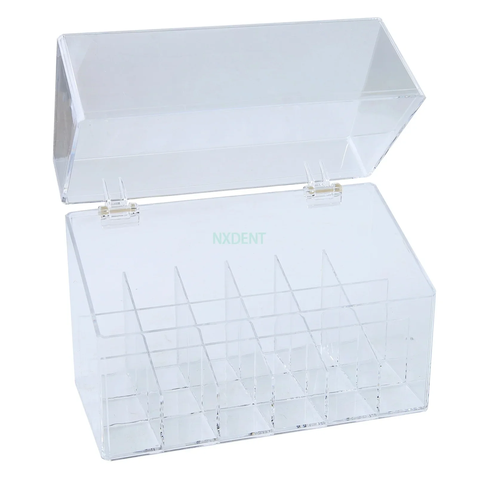 Caja de almacenamiento de ligadura Dental, soporte de corbata de ortodoncia acrílica, lápiz labial, cosméticos, 18 agujeros