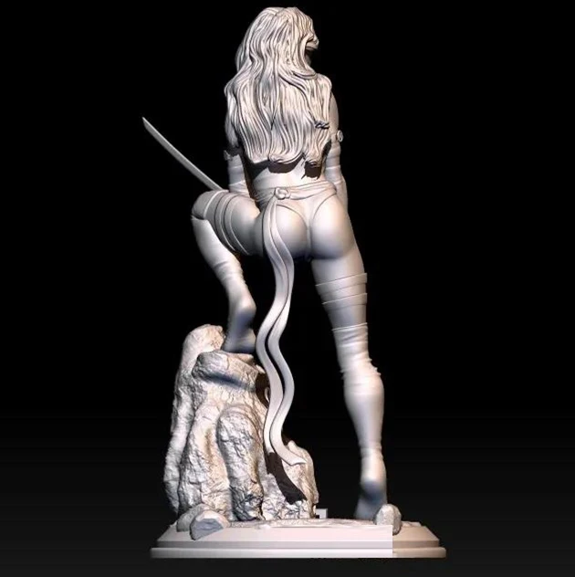 1/24 75mm 1/18 100mm Resin Model Female Warrior Figure Unpainted No Color RW-725