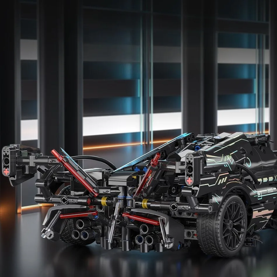 Technischer Rennsportwagen im Modell 1:14, Baustein-Montageziegel-Autospielzeug, DIY-Geschenk für Kinder und Erwachsene