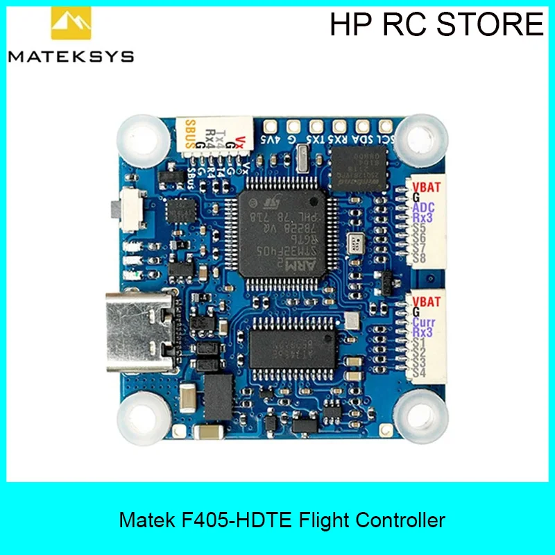 

MATEK F405-HDTE F4 Flight Controller STM32F405 Built-in Dual BEC OSD Blackbox 3~12S LiPo 30X30mm for FPV Drone instead F722-HD