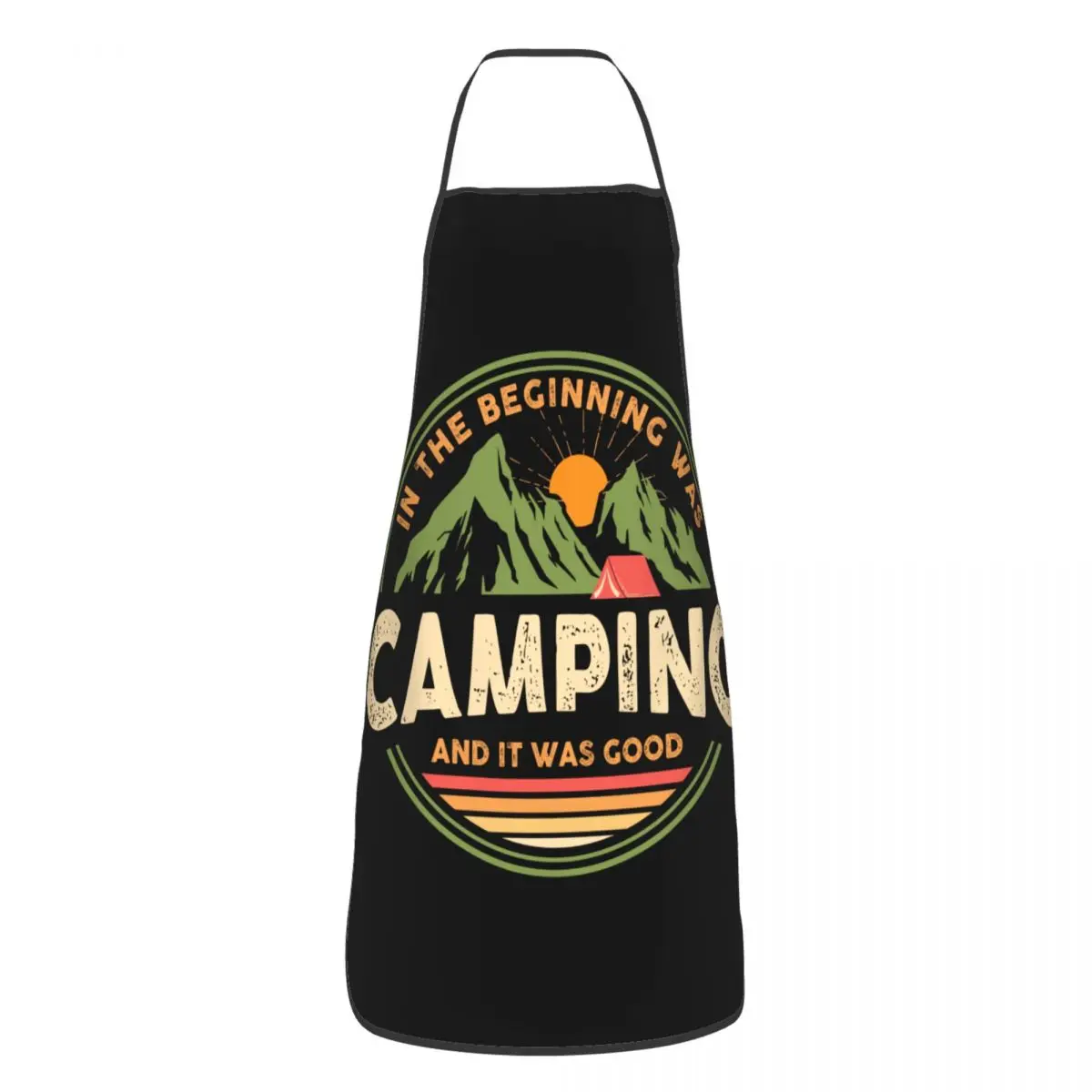 Custom Unisex Mountain Camping Adventure Campers Kitchen Chef Cooking Baking Apron Women Men Tablier Cuisine for Painting