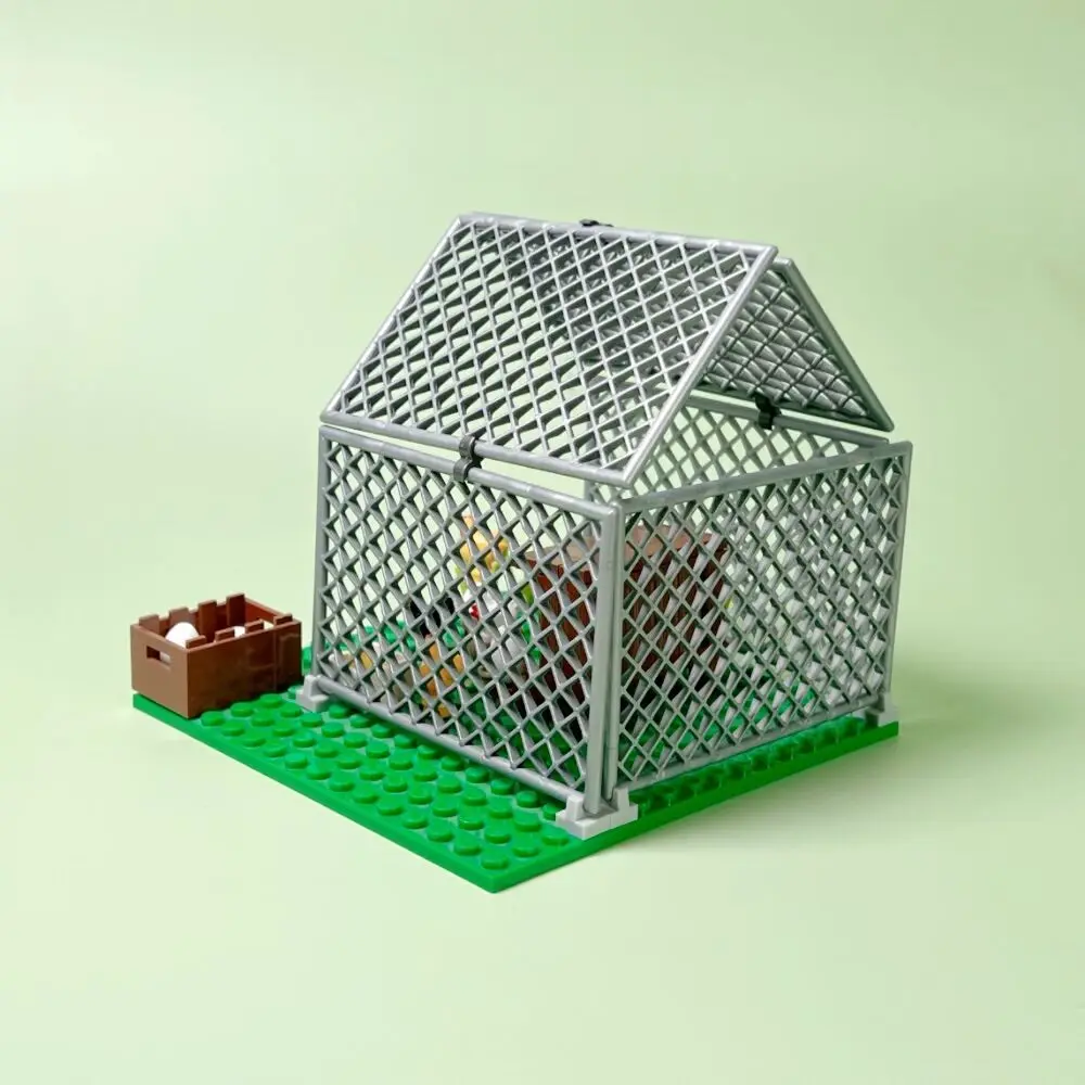 MOC Animals Building Blocks City Farm Chicken Coop Hen House Blocks DIY Toys for Children Boys Girls Birthday Gifts Kids Toys