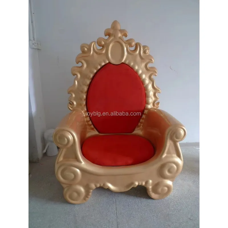 high quality christmas fiberglass santa royal king throne chair