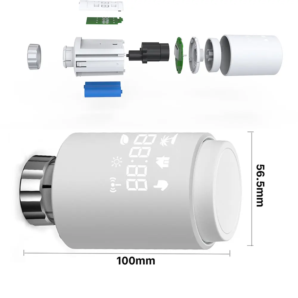 Tuya Smart Radiator Valve Connected Thermostatic  Zigbee Thermostat Programmable  thermostat 220v Works with Alexa,Google Home