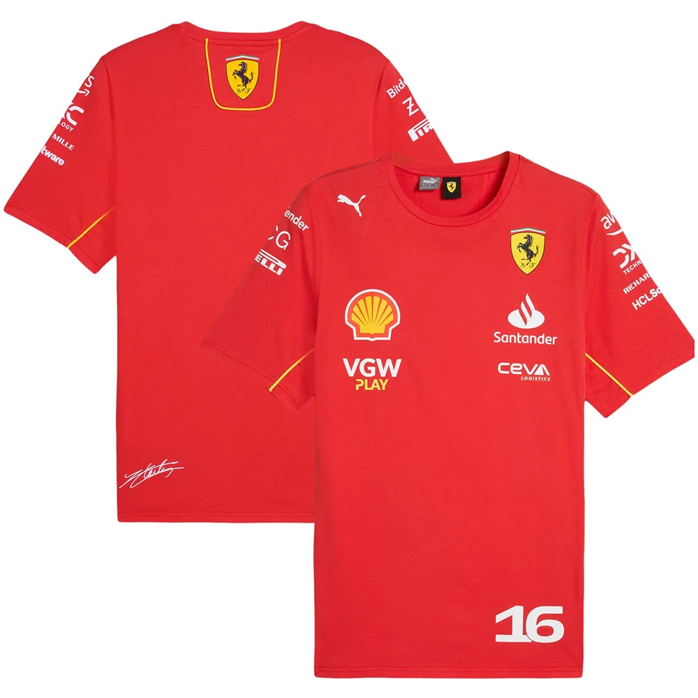 F1 Racing Competition Sports de plein air combinaison de cyclisme T-shirt hommes impression numérique 3D chemise à manches courtes pour l'équipe de course Ferrari