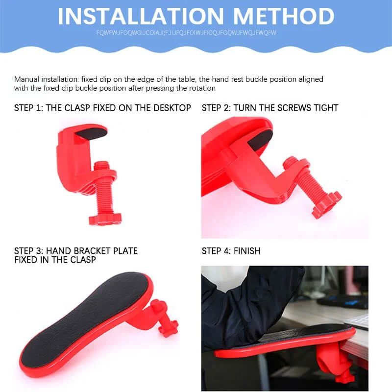 Desktop Computer Armrest Adjustable Wrist Support Pad Rotating Adjustable Pc Wrist Rest Extender Office Mouse Hand Bracket