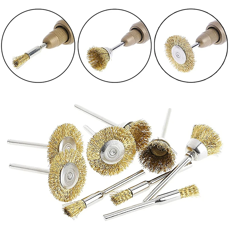 Wire Brush Set 36 Pieces/Set, Brass And Wire Brush Set, Rotating Tool Accessories For Polishing And Cleaning Tools