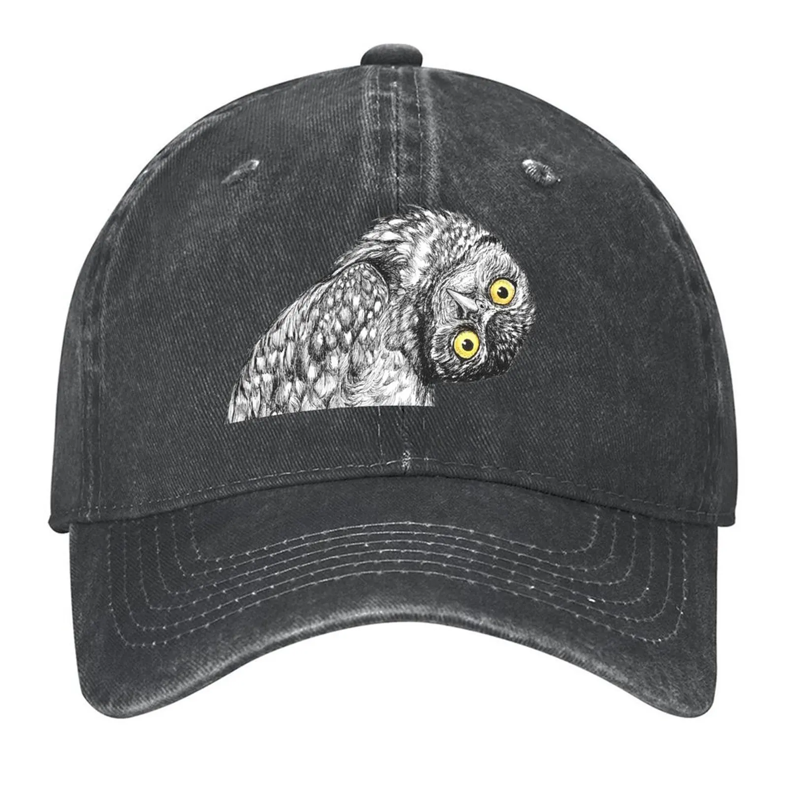 

Burrowing Owl - A Matter of Perspective - by Nadya Neklioudova Baseball Cap Dropshipping Golf Golf Cap Woman Hats Men's