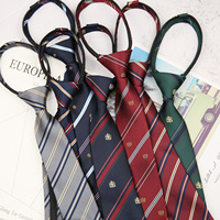 Zipper Necktie For Men Women Tie for Boys Girls Suits 7cm Striped Lazy Ties Slim Girls Neck tie Gravatas Rubber Pre-tied Ties