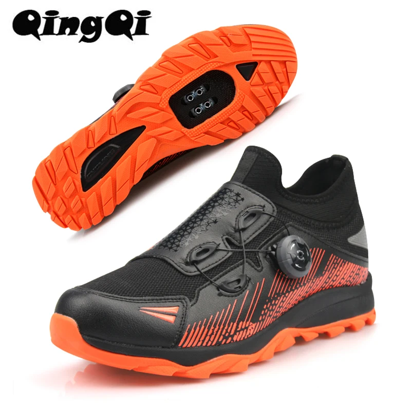 

QQ-TB122-B2016 Mens MTB Cycling Shoes Hiking Mountain Bike Shoes Gravel Road Bicycle Sneakers for Men Tenis Masculino size40-49