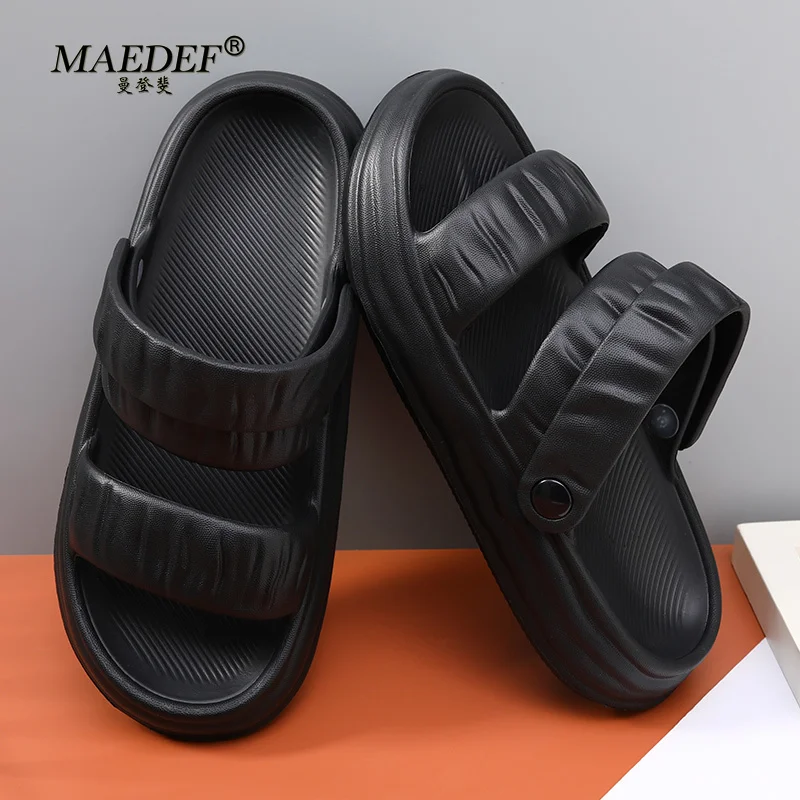 Summer Women's Slippers High Quality Outdoor Beach Sandals EVA Casual Flat Platform Comfortable Sandal Women Thick Soled Shoes