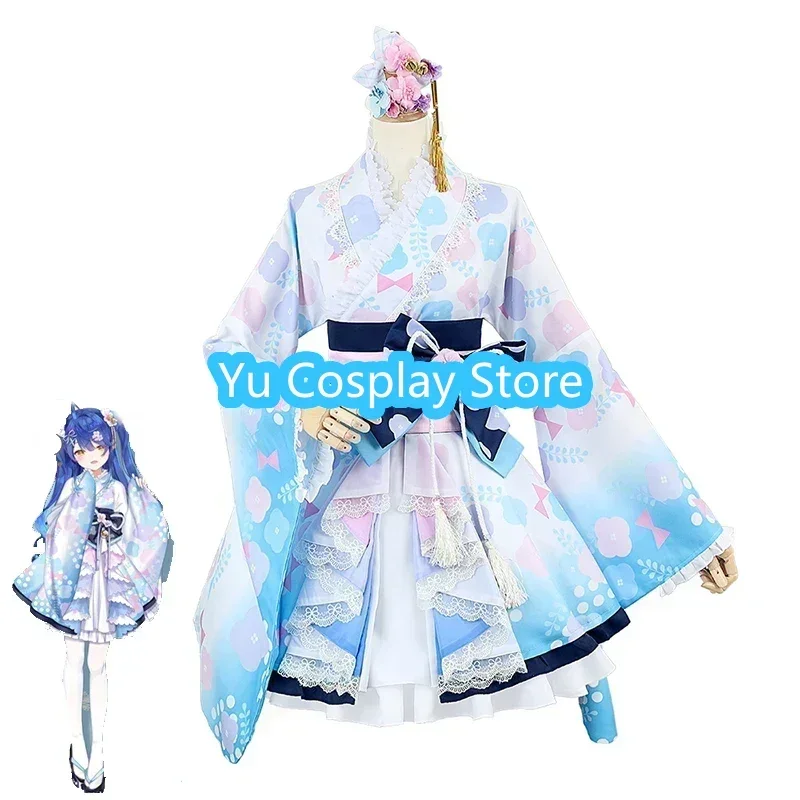 

Yu-Cosplay Amamiya Kokoro костюмы для косплея VTuber Yutuber костюм праздничная одежда необычные японские кимоно Хэллоуин карнавальная униформа