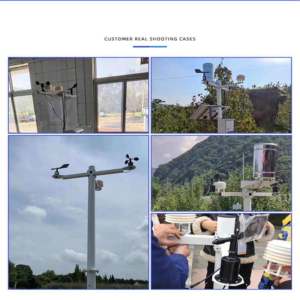 60m/s Weather Station Outdoor 3 Cup Anemometer Sensor Polycarbon Fiber Wind Speed Wind Direction Sensor Output RS485 4-20MA 0-5V