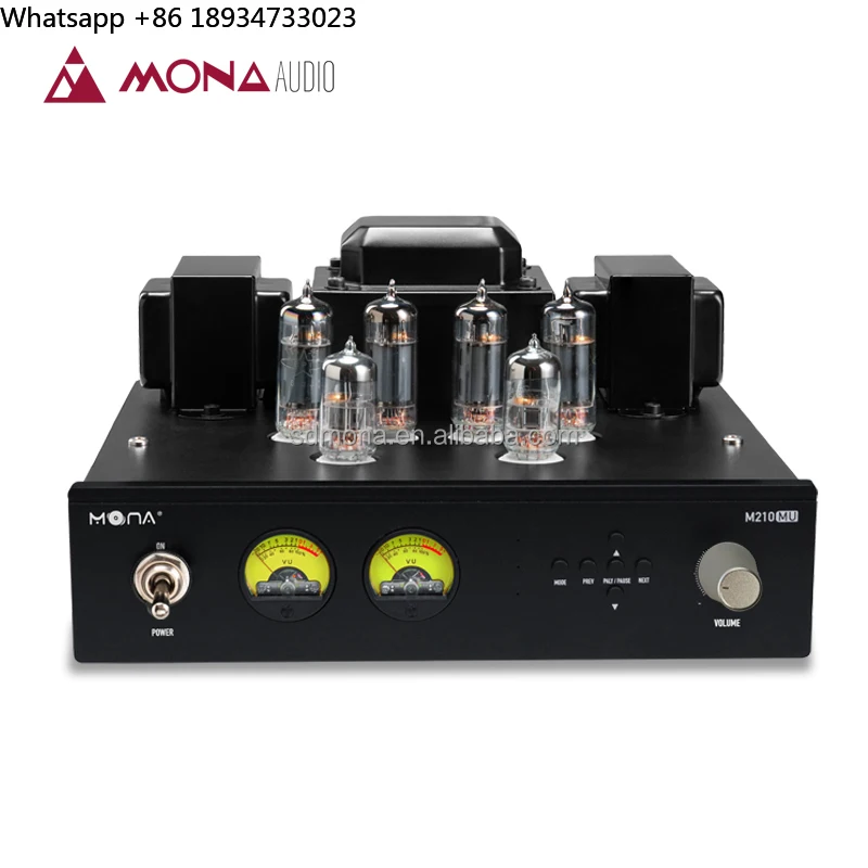 MONA M210-MU 220V 100W*2 2.0-channel Hi-Fi Wireless Home Amplifier for Tube Amplifiers USB High-Power Aluminum Alloy