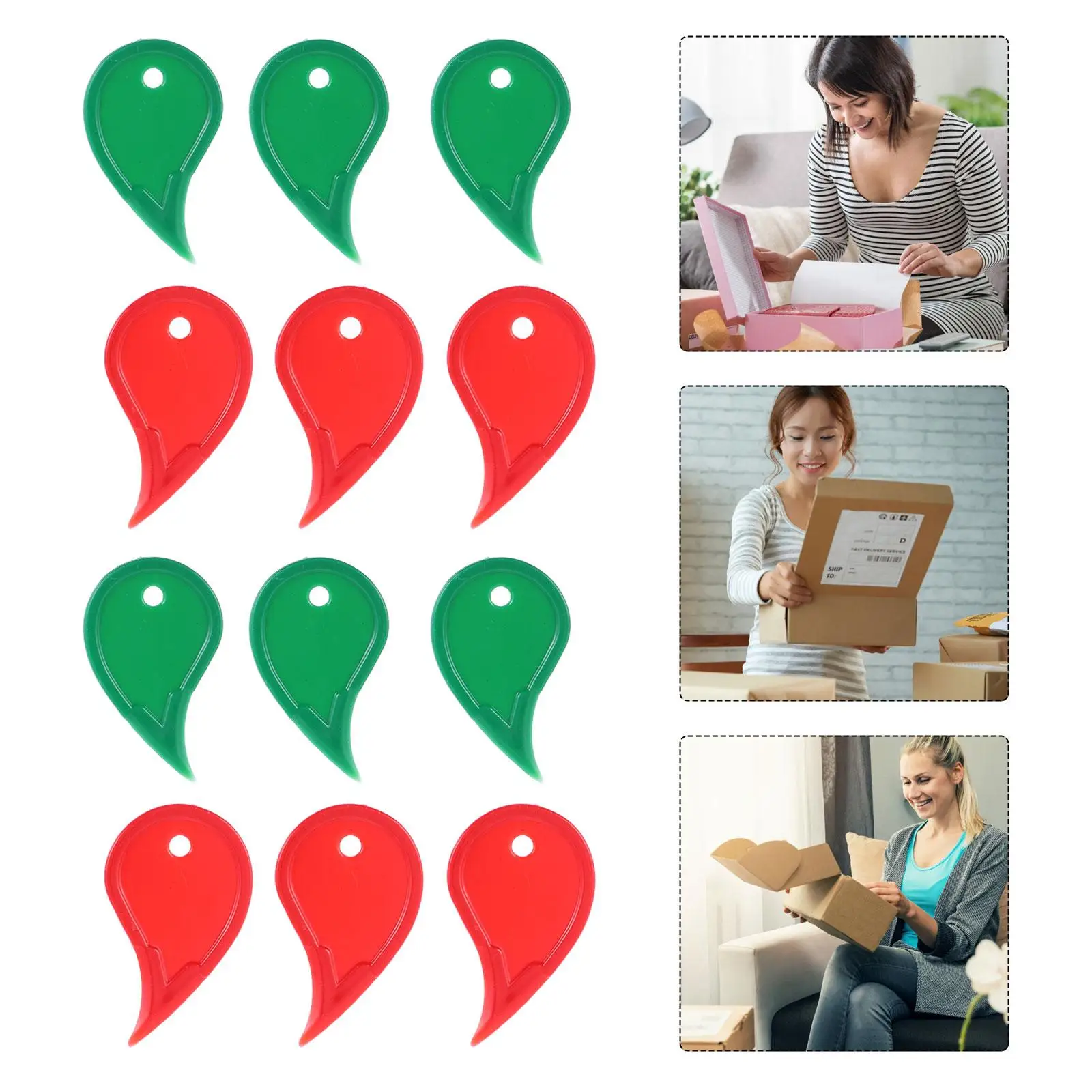 500Pcs Plastic Mini Multifunctional Envelope Opener For Box Letter Box Openers Portable Keychain Lightweight