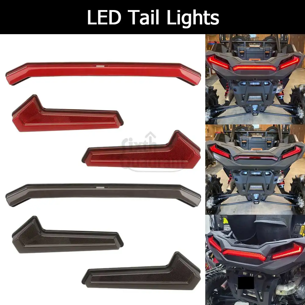 

12V Red Set Replacement LED Tail Lights Part Fit For Polaris RZR XP 1000 RZR XP Turbo Sportsman 570 850 1000 2017-2023 #2413431